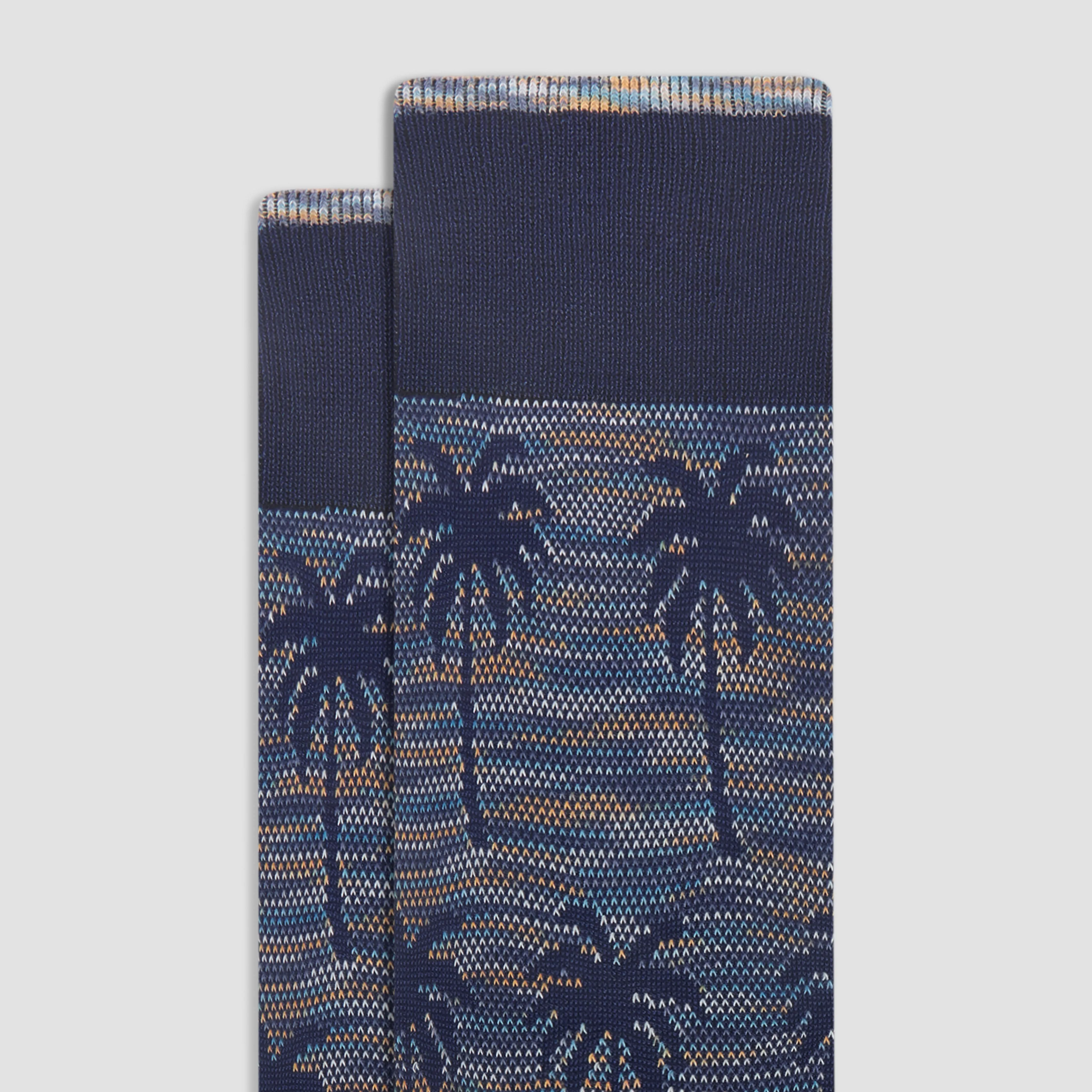 Palm Tree Melange Mid-Calf Socks