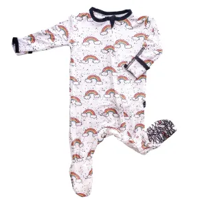 Peregrine Kidswear 80s Pink Rainbow Footie