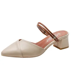 Pointy Block Heel Sandal Shoes-11 DS281