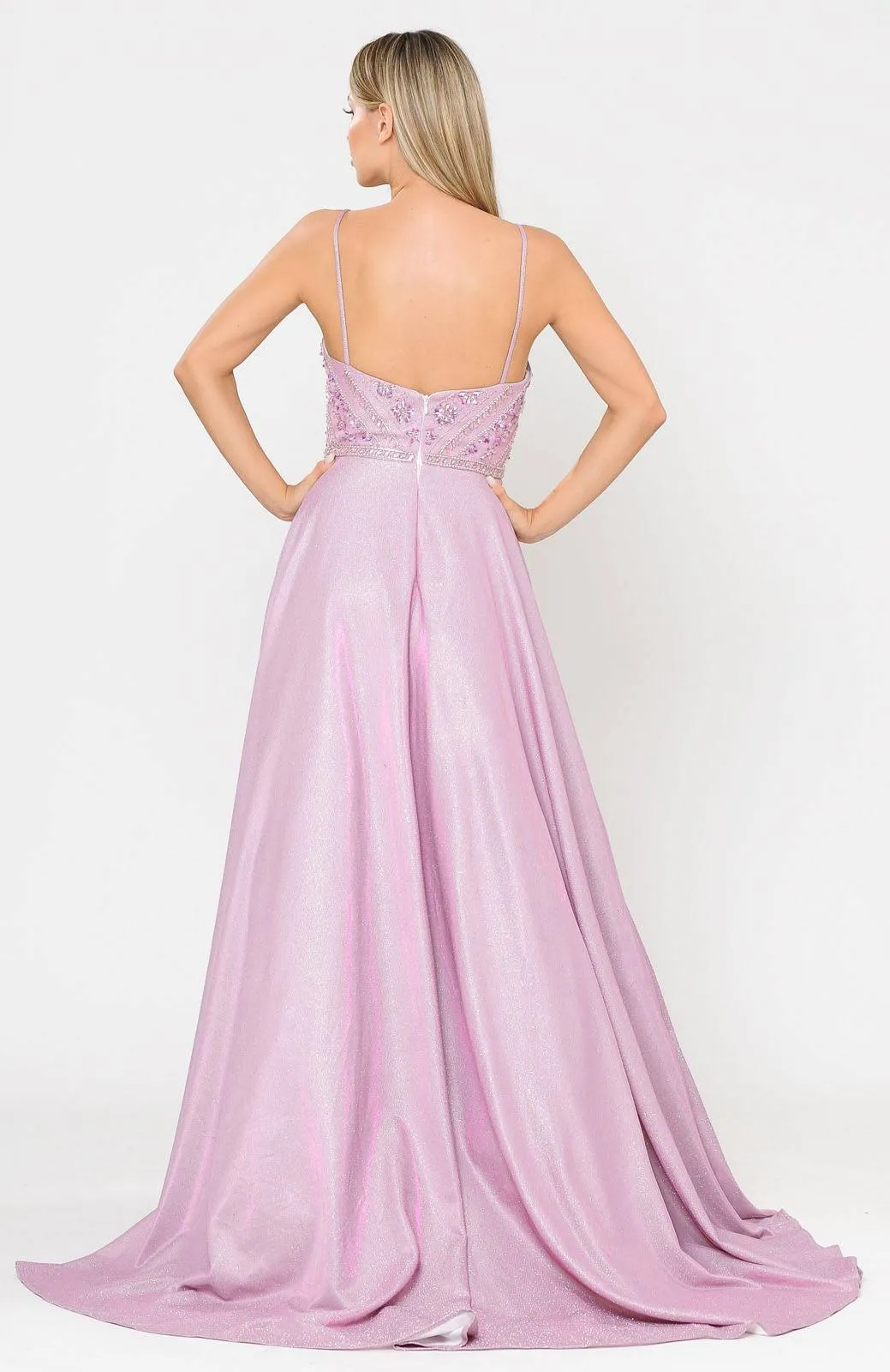 Poly USA 8414 Embellished Long Prom Dress with Pockets
