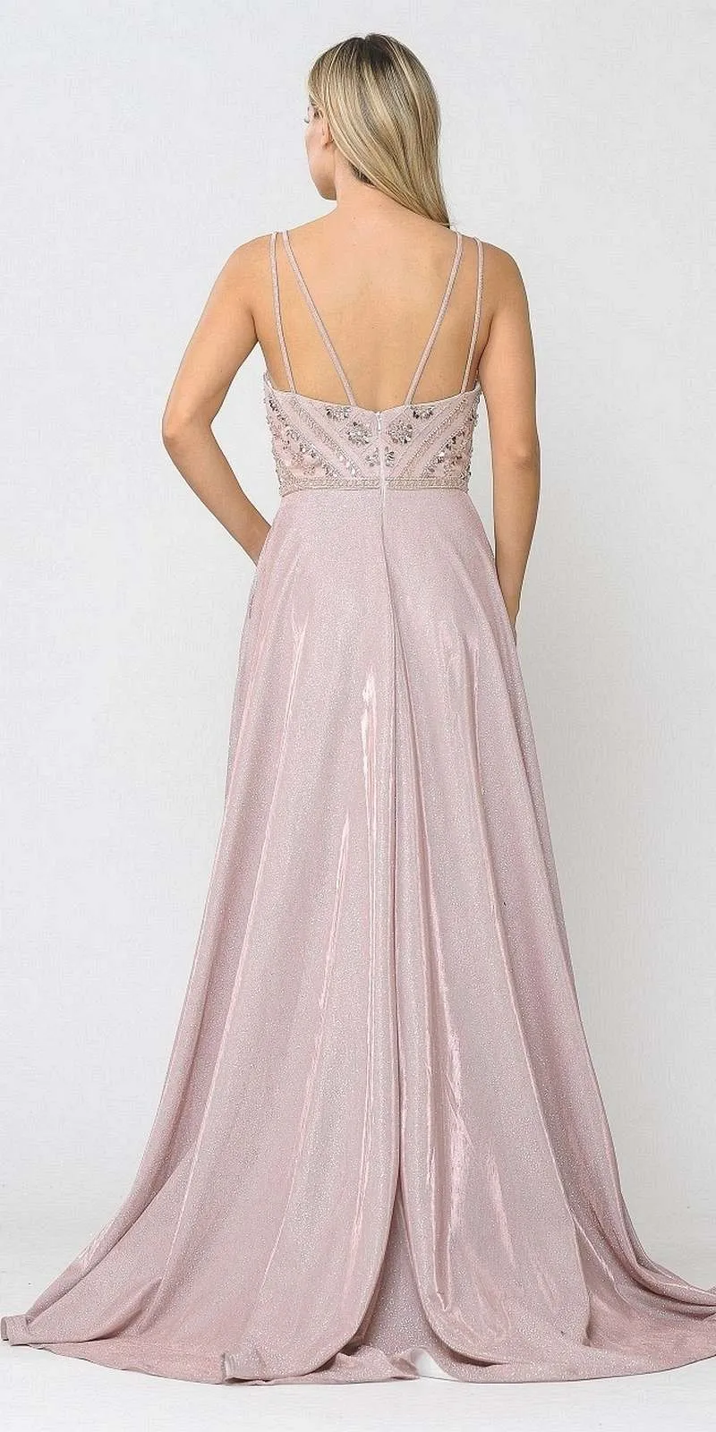 Poly USA 8414 Embellished Long Prom Dress with Pockets