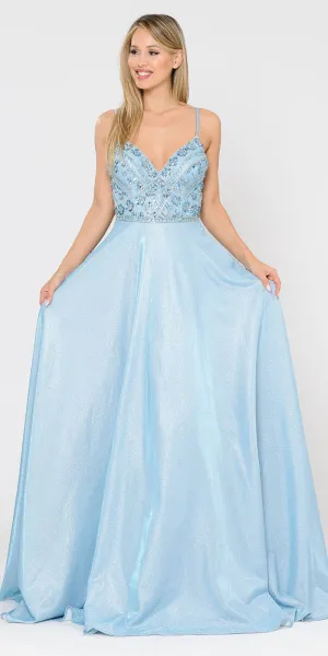 Poly USA 8414 Embellished Long Prom Dress with Pockets