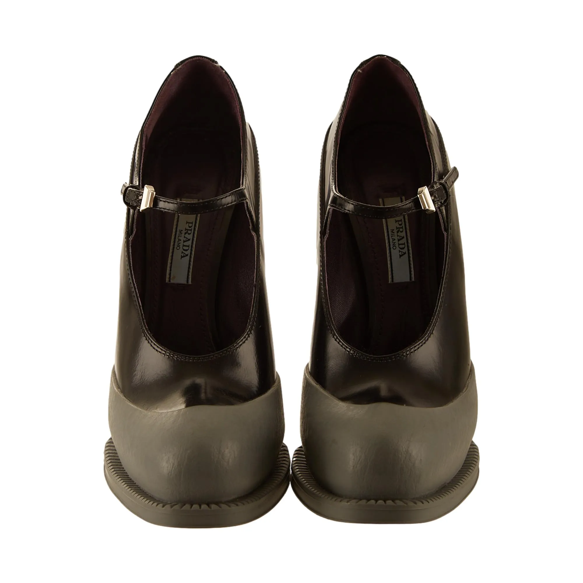 Prada Black Dipped Platform Heels