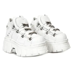 PRE-ORDER M.106-S53 New Rock White Platform Shoes