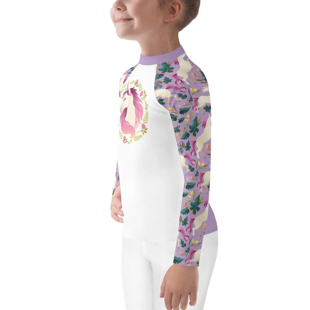 Purple Unicorns - Kids Rash Guard