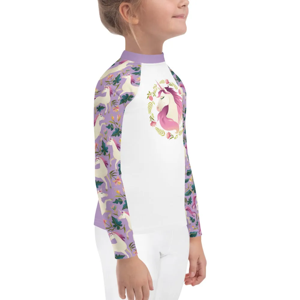 Purple Unicorns - Kids Rash Guard