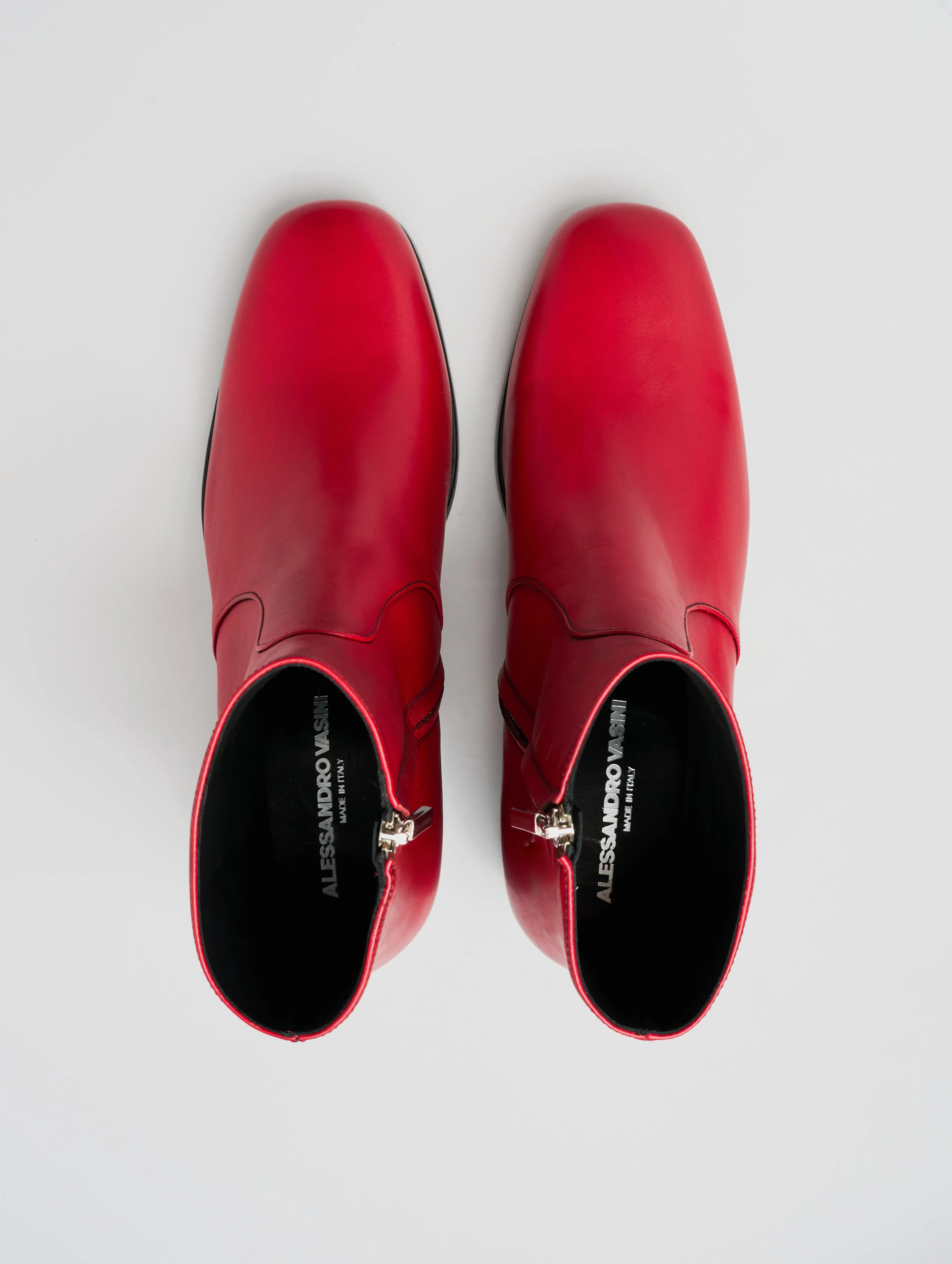 RAOUL 70MM PLATFORM BOOT IN RED CALFSKIN