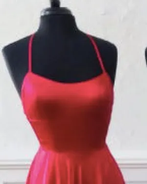 Real Photo Simple Prom Dresses with Spaghetti Straps Long Prom Party Gowns 2019