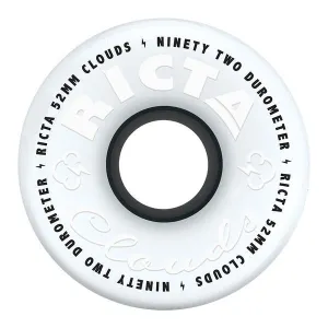 Ricta - Clouds 52mm 92a Skateboard Wheels - White/Black
