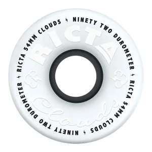 Ricta - Clouds 54mm 92a Skateboard Wheels - White/Black