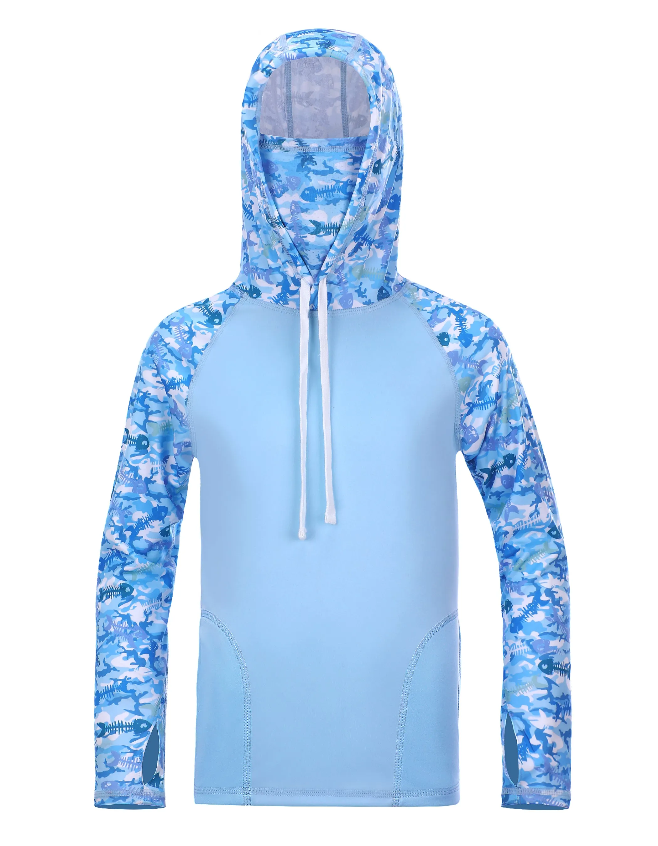 Roadbox Sun Shirts for Kids - Long Sleeve UPF50  Sun Protection Shirts Hooded Swimsuits for Kids Fishing Surfing Hiking Outdoor Sports
