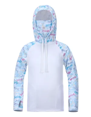 Roadbox Sun Shirts for Kids - Long Sleeve UPF50  Sun Protection Shirts Hooded Swimsuits for Kids Fishing Surfing Hiking Outdoor Sports