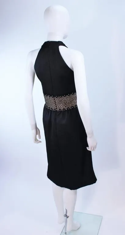 ROBERT DAVID MORTON Black Silk Cocktail Dress Size 6-8