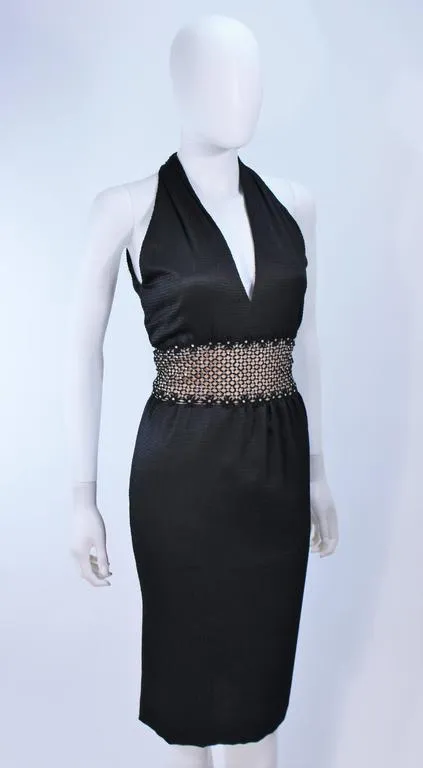 ROBERT DAVID MORTON Black Silk Cocktail Dress Size 6-8