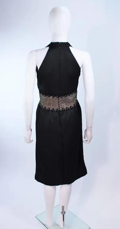 ROBERT DAVID MORTON Black Silk Cocktail Dress Size 6-8