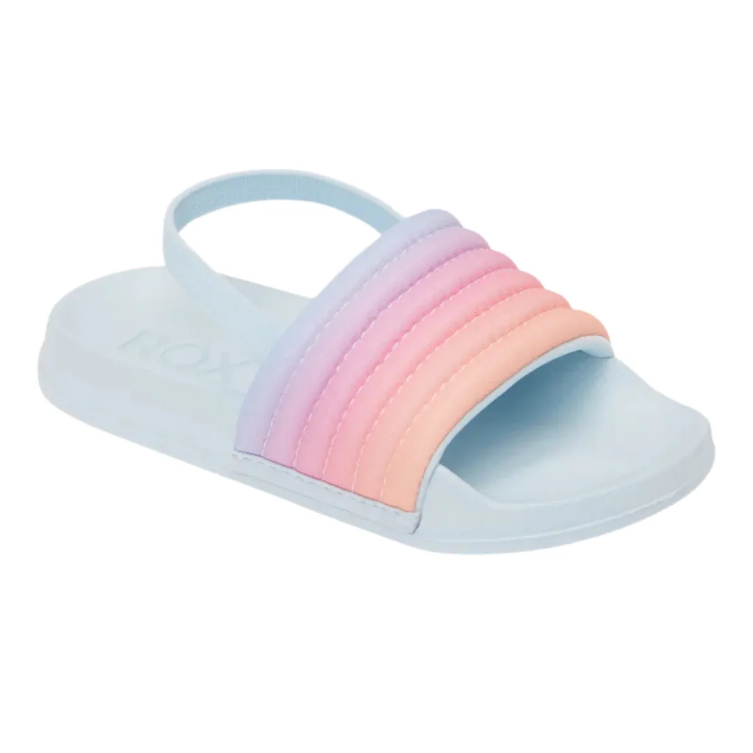 Roxy Toddler TW Slipper Ribbed Sandals - Light Blue