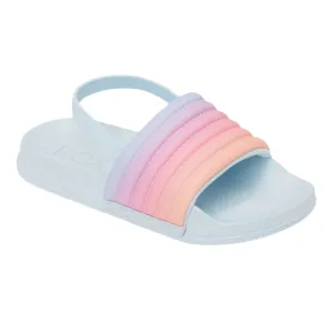 Roxy Toddler TW Slipper Ribbed Sandals - Light Blue
