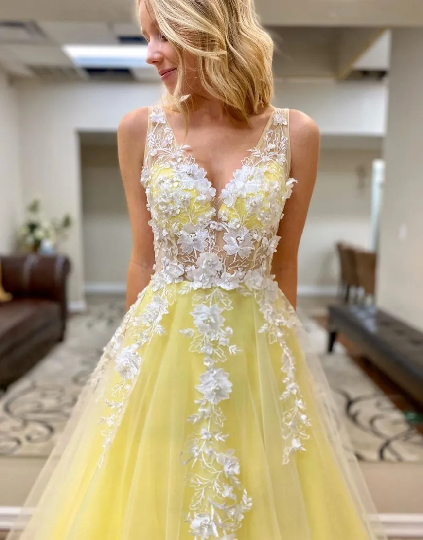 Roycebridal Jemma | A-Line Floor Length Prom Evening Dress With Appliques
