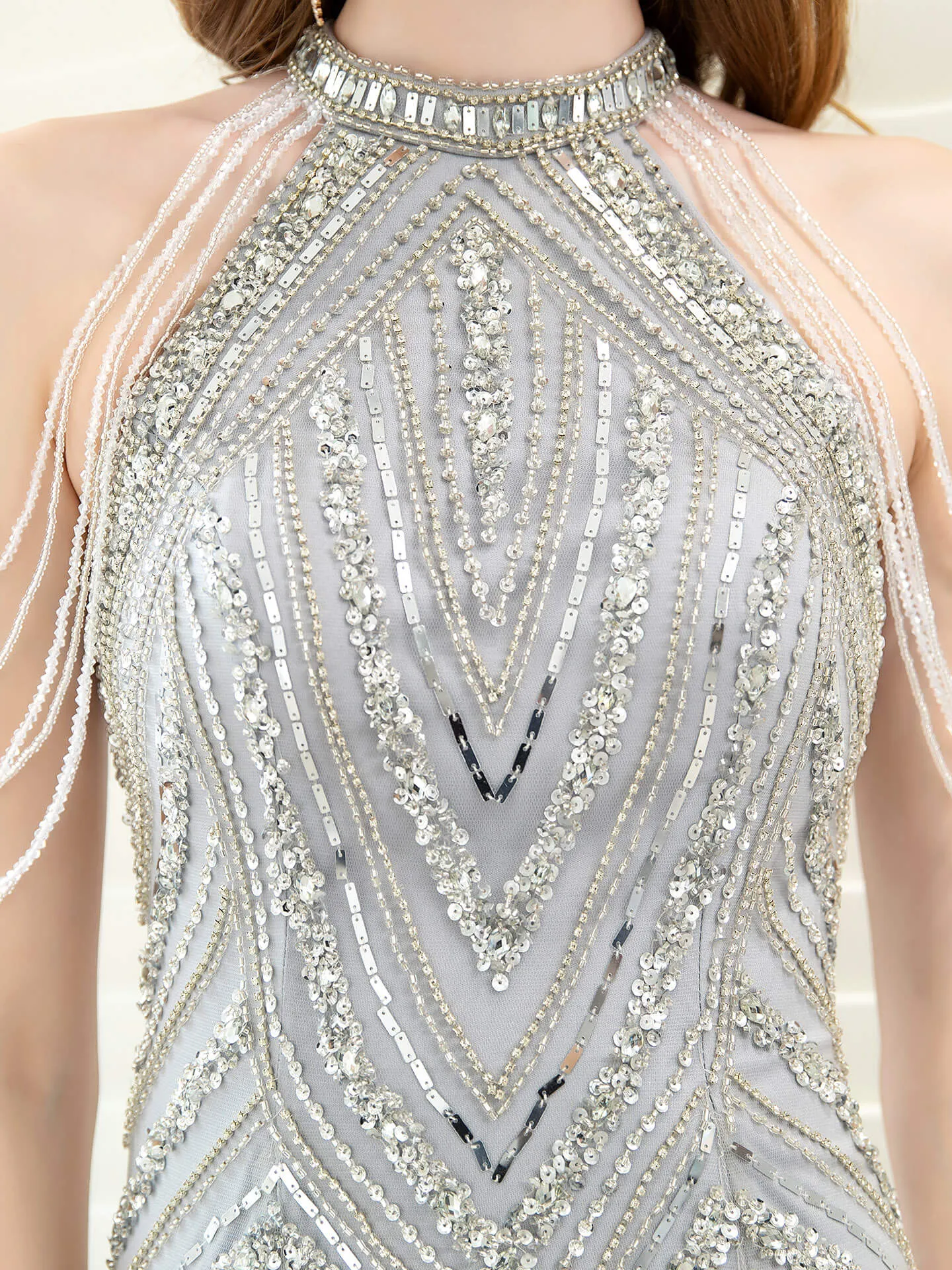 Roycebridal Mermaid / Trumpet Luxurious Glittering Fairy Sexy Formal Evening Dresses Sleeveless Floor Length