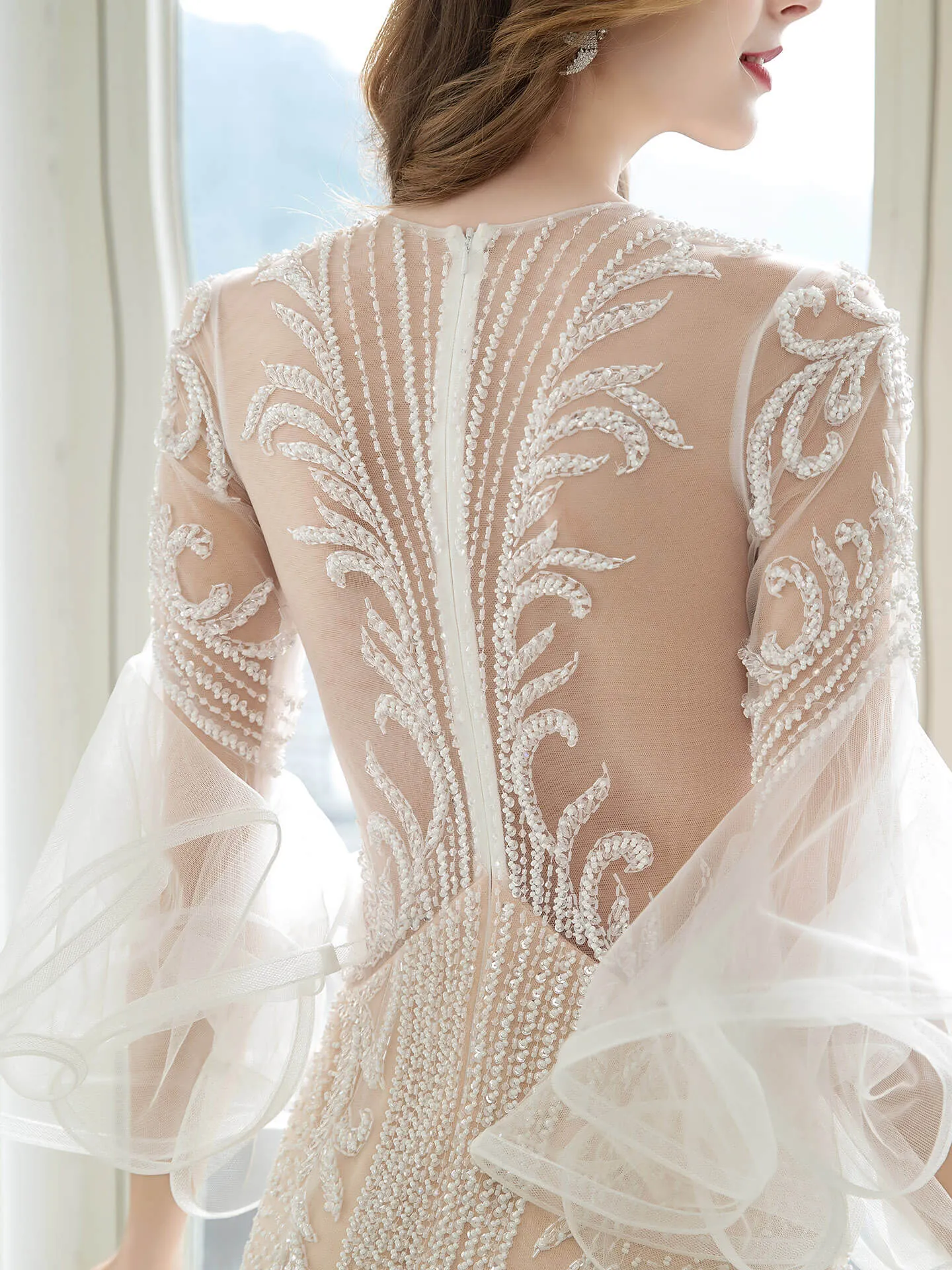 Roycebridal Mermaid / Trumpet Luxurious Sexy Engagement Formal Evening Dress Long Sleeves