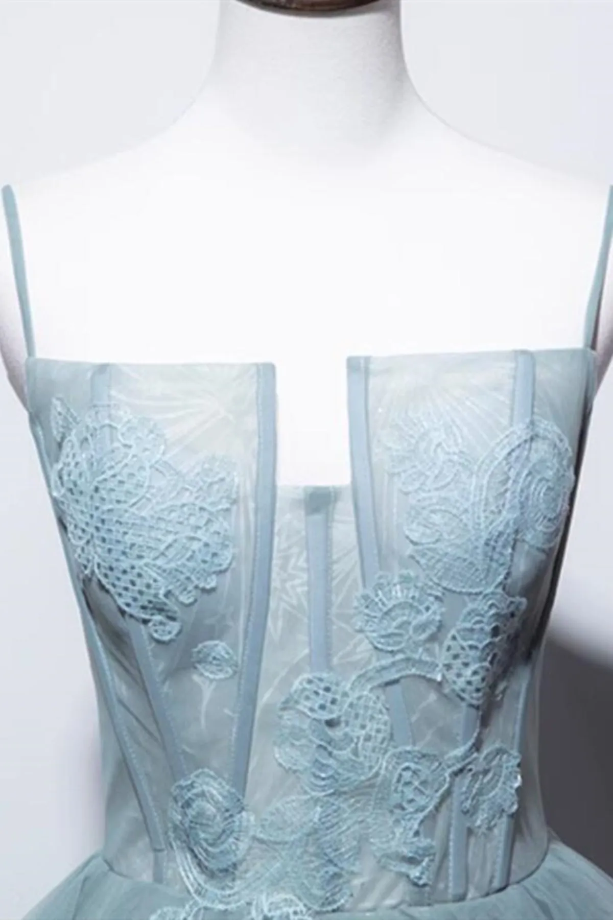 Roycebridal Roycebridal Green Lace Long Prom Dresses, Green Lace Long Formal Evening Dresses