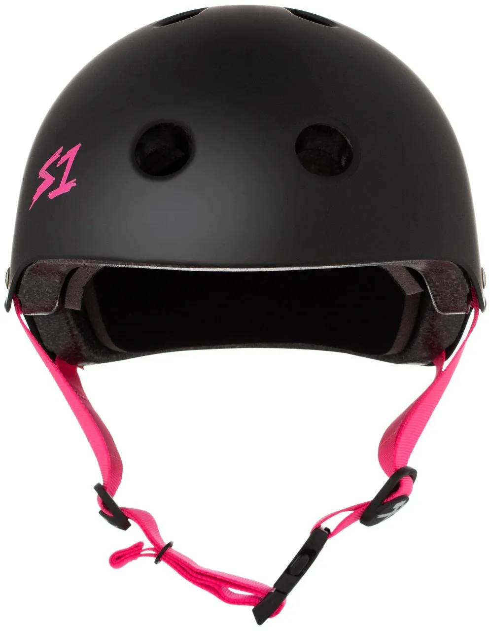 S1 Lifer Helmet - Black Matte/Pink Strap
