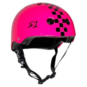 S1 Lifer Helmet - Pink Gloss/Black Checkers