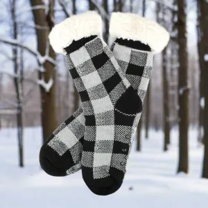 Sherpa Slipper Socks – Cozy Fleece-Lined Socks with Non-Slip Soles