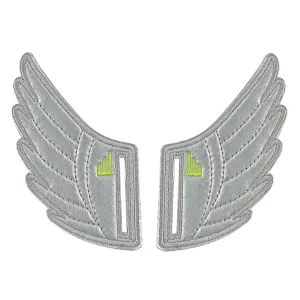 Shwings Silver Foil Wings for Velcro Shoes