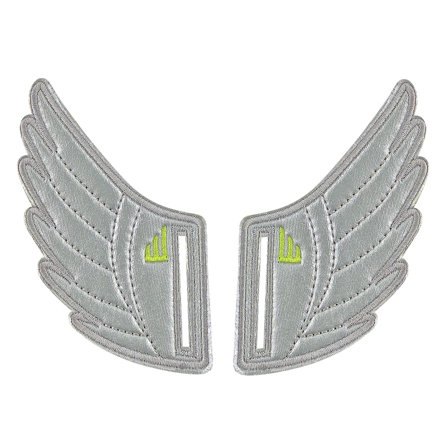 Shwings Silver Foil Wings for Velcro Shoes