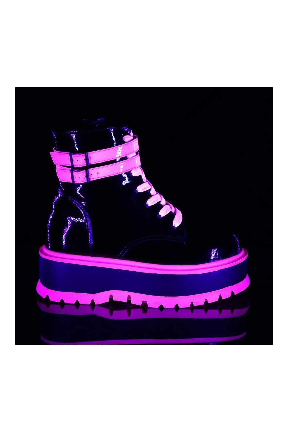 SLACKER-52 Ankle Boot | Black Patent