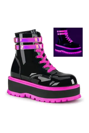 SLACKER-52 Ankle Boot | Black Patent