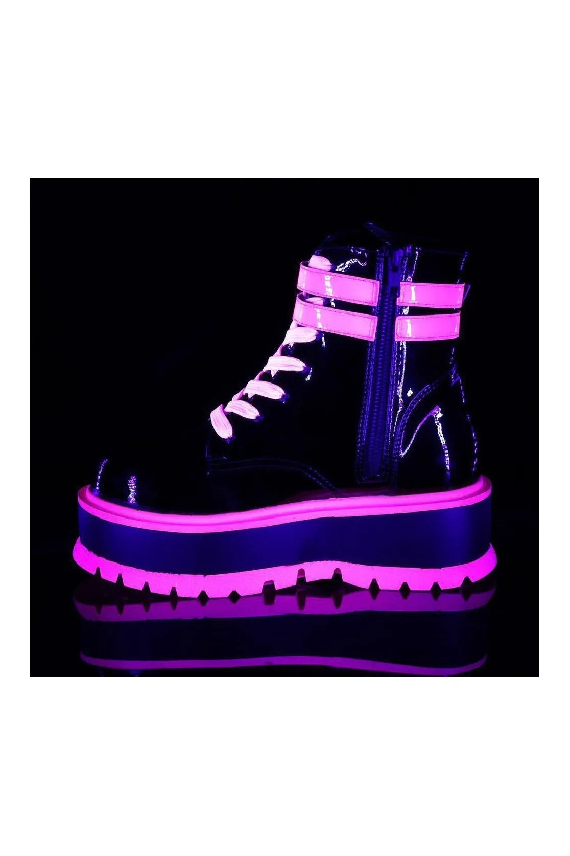 SLACKER-52 Ankle Boot | Black Patent
