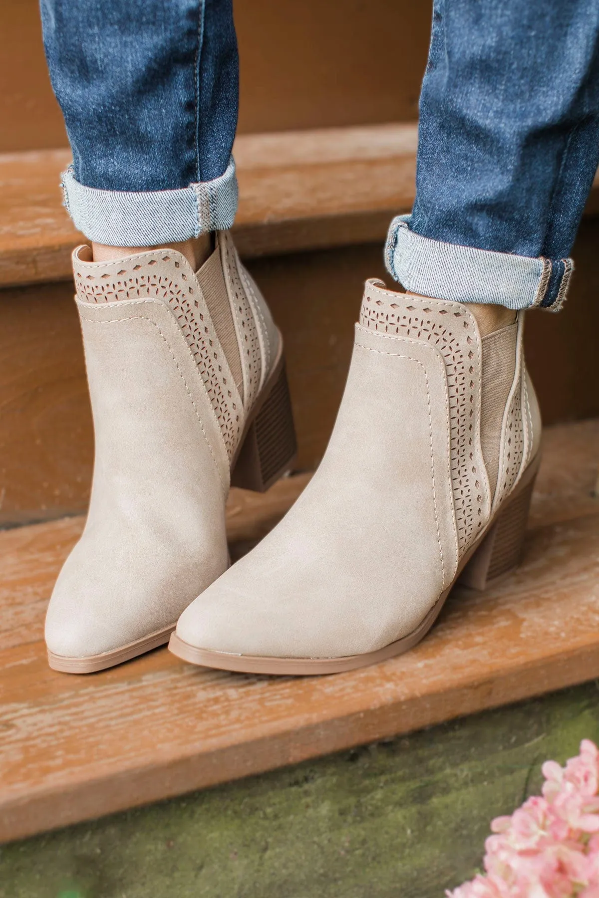 Soda Nickel Booties- Dark Natural