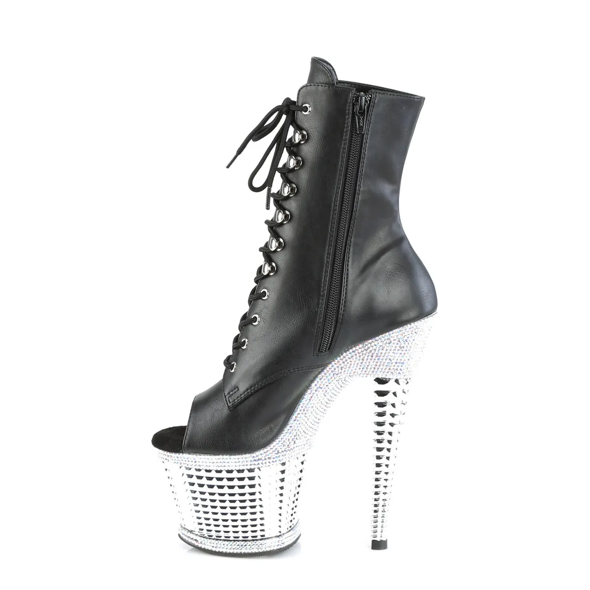 SPECTATOR-1021RS  Black Faux Leather/Silver RS-Chrome