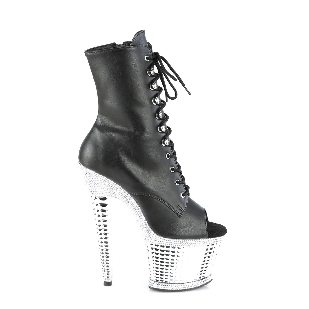 SPECTATOR-1021RS  Black Faux Leather/Silver RS-Chrome