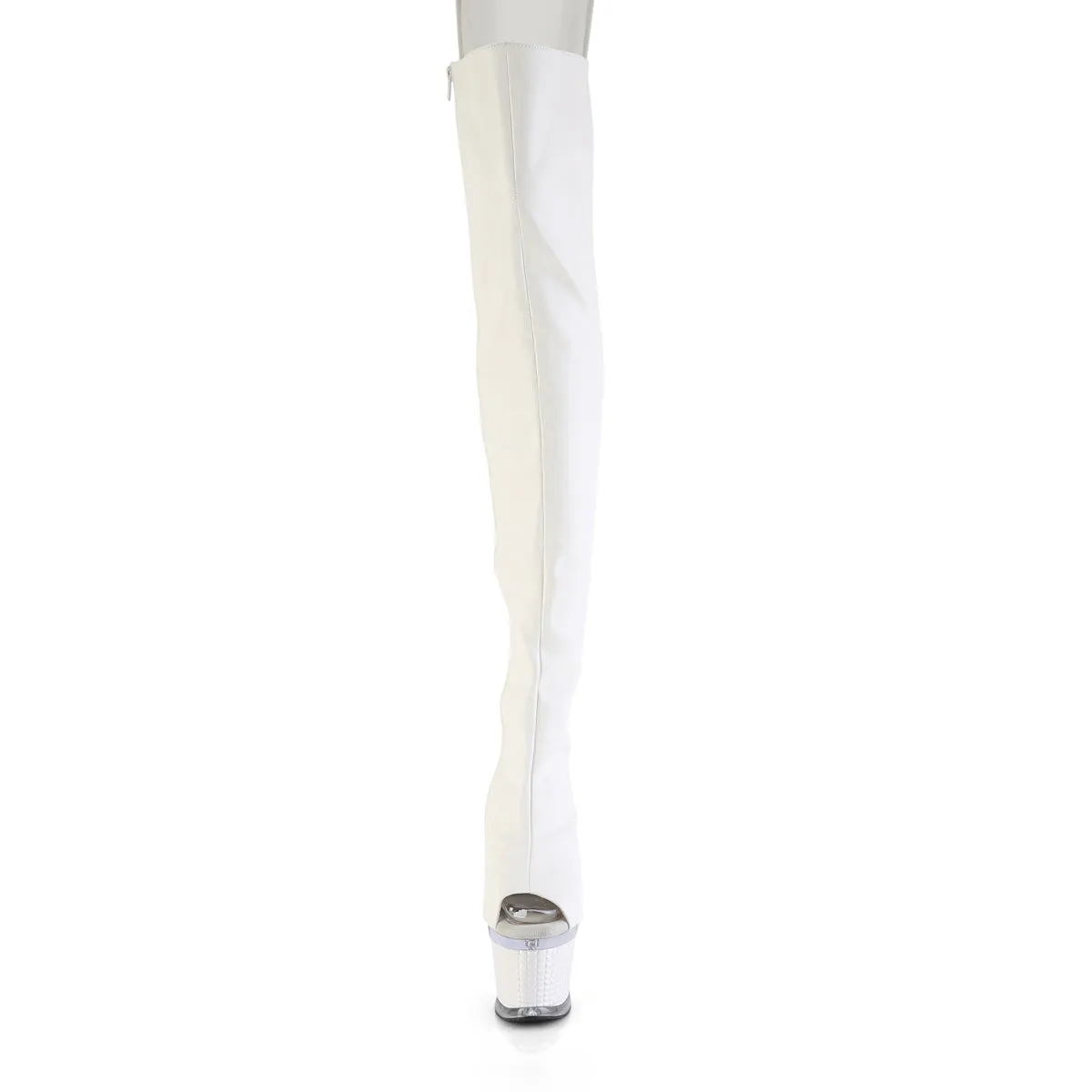 SPECTATOR-3030  White Faux Leather/Clear-White Matte