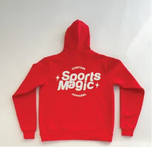 SPORTSMAGIC - Custom Red Puff Hoodie
