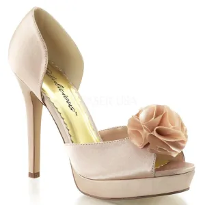 SS-LUMINA-34 Pump  | Champagne Genuine Satin