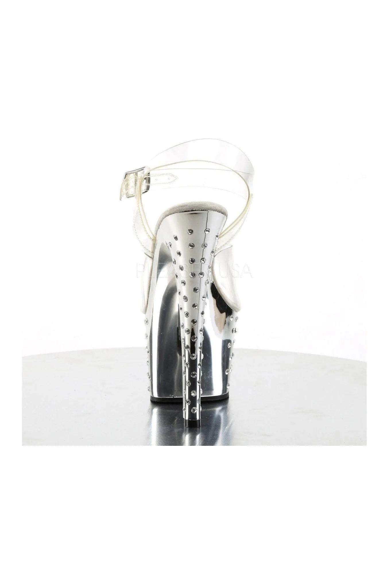 STARDUST-708 Platform Sandal  | Clear Vinyl