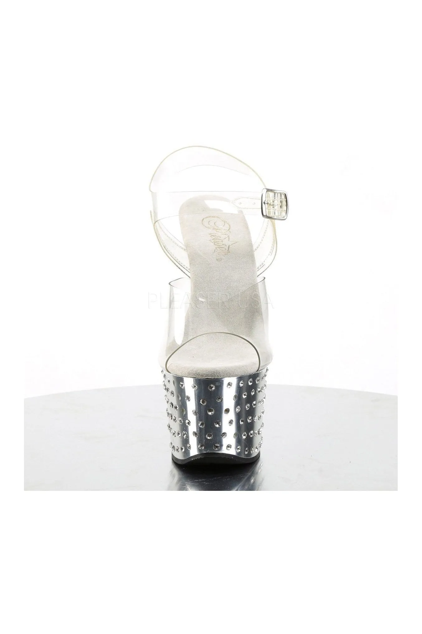 STARDUST-708 Platform Sandal  | Clear Vinyl