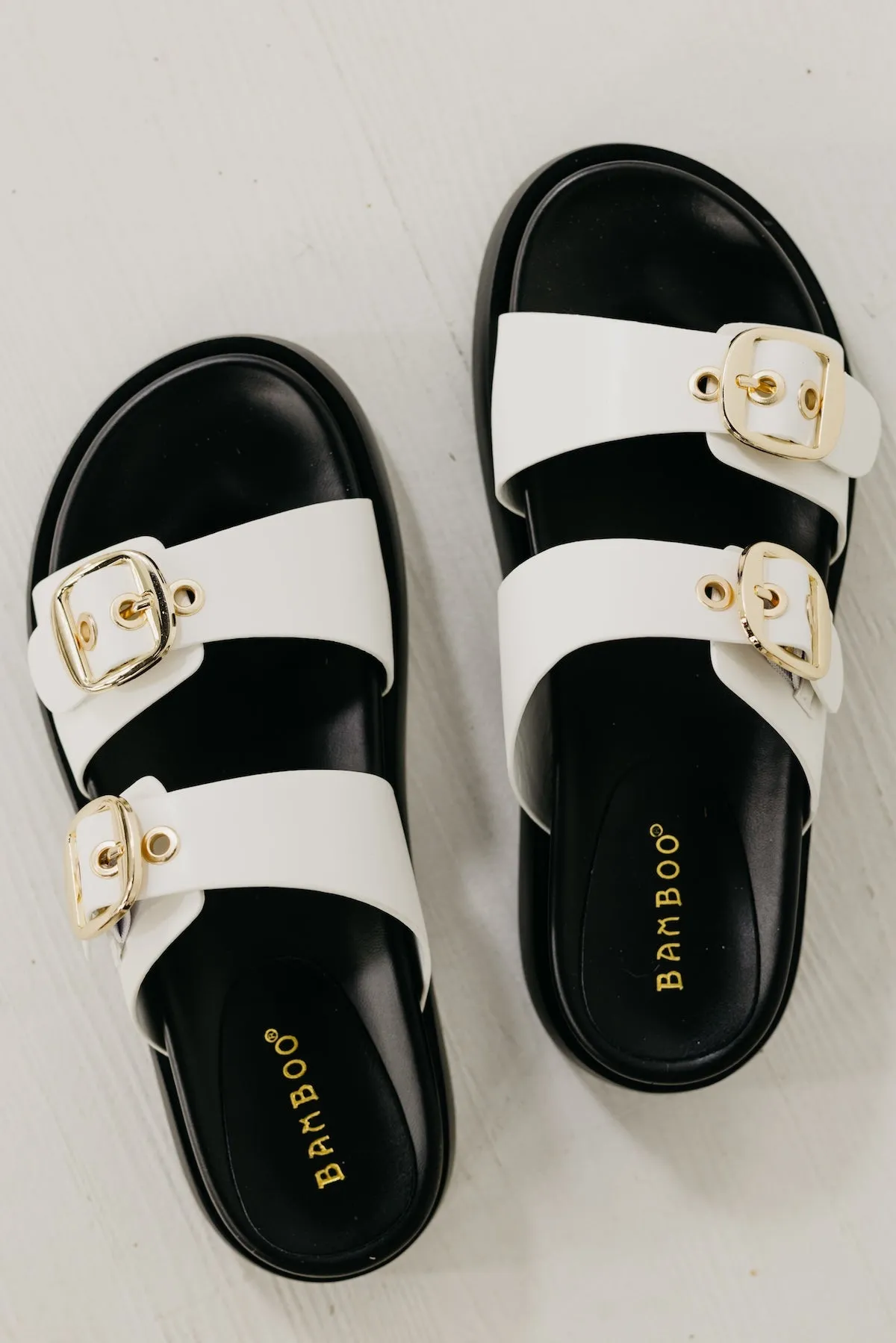 The Hottie Chunky Slip On Two Strap Sandal