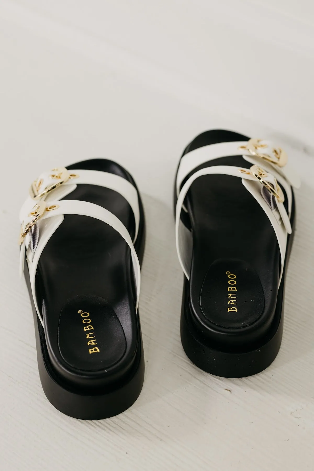The Hottie Chunky Slip On Two Strap Sandal