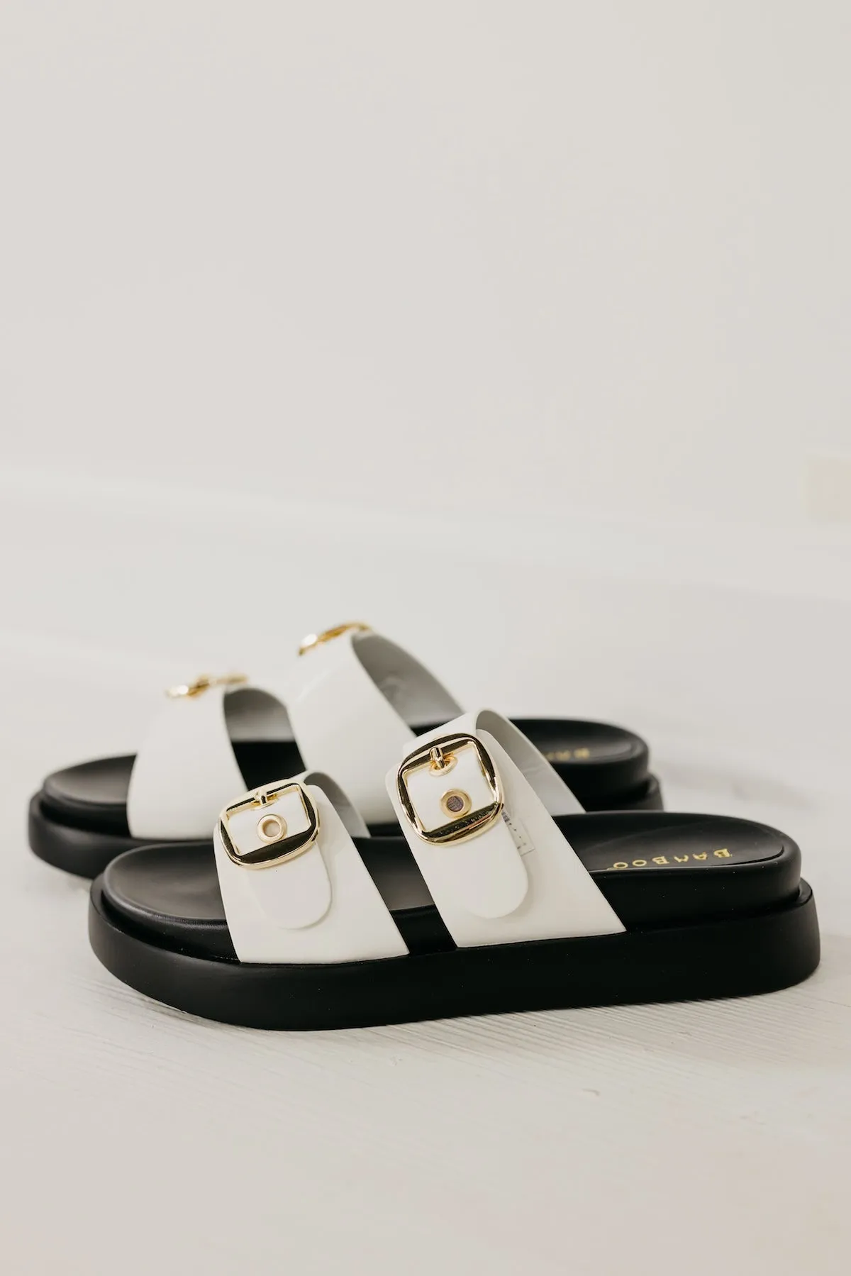 The Hottie Chunky Slip On Two Strap Sandal