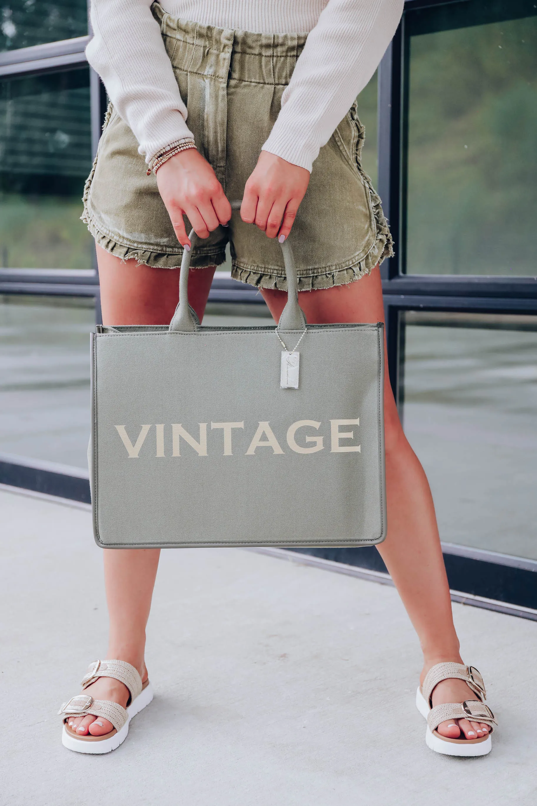The Madison Tote By Vintage Havana - Green