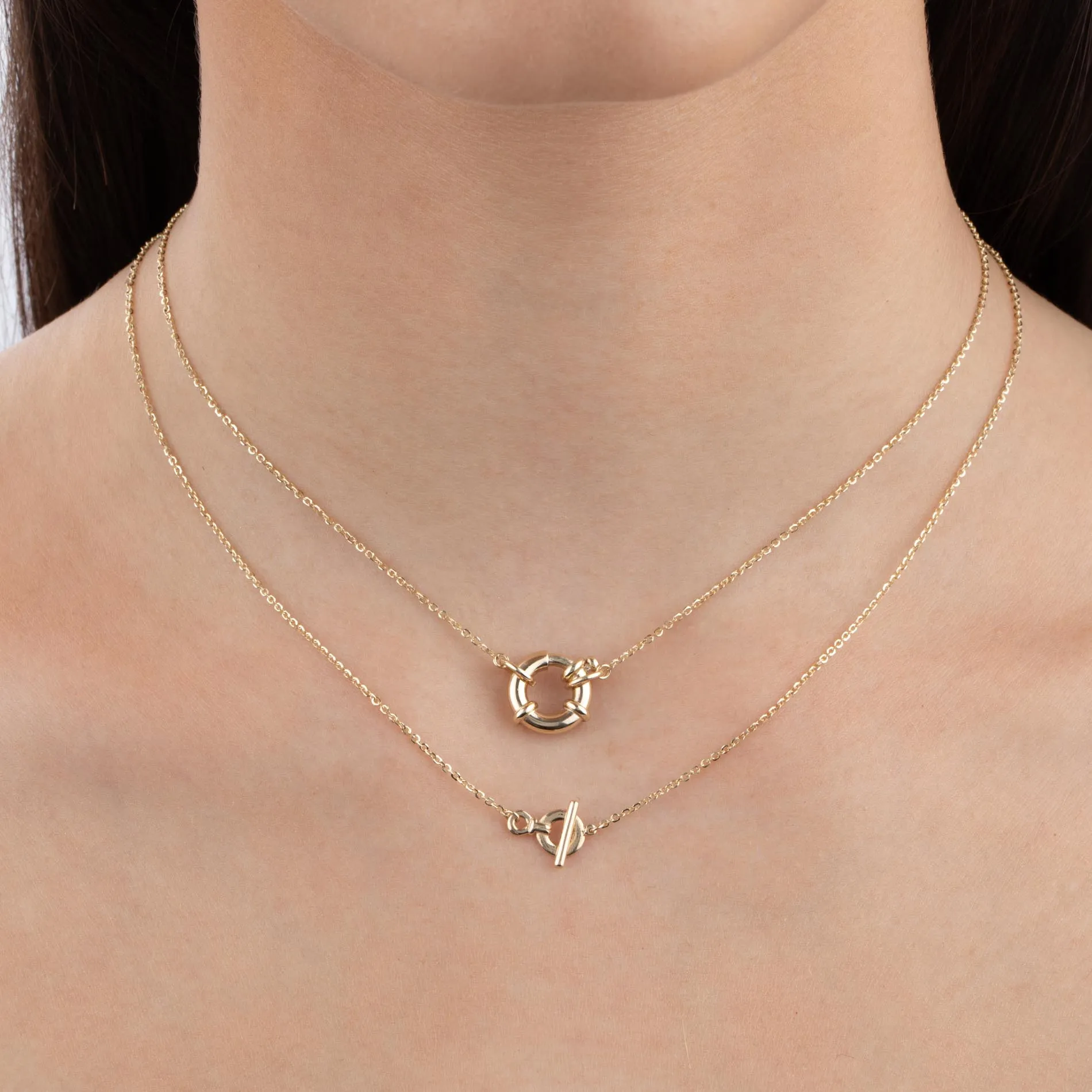 Toggle Necklace 14K