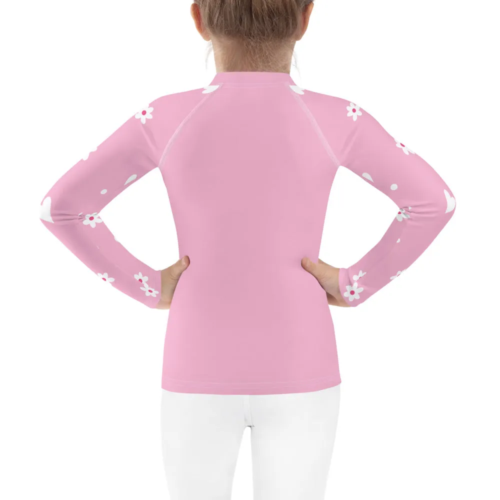 Unicorns on Pink - Valentine's Day - Kids Rash Guard