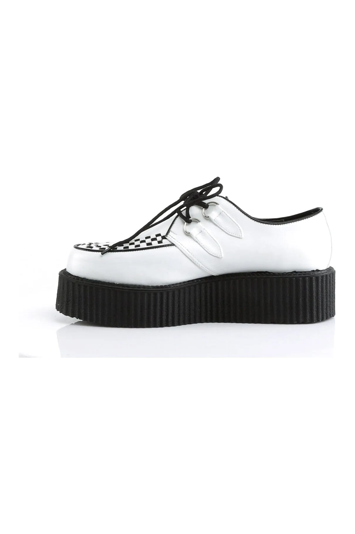 V-CREEPER-502 White Vegan Leather Creeper