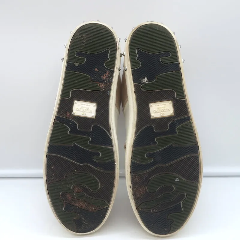 Valentino Flycrew Low Top Sneakers Blush Suede Size 38.5