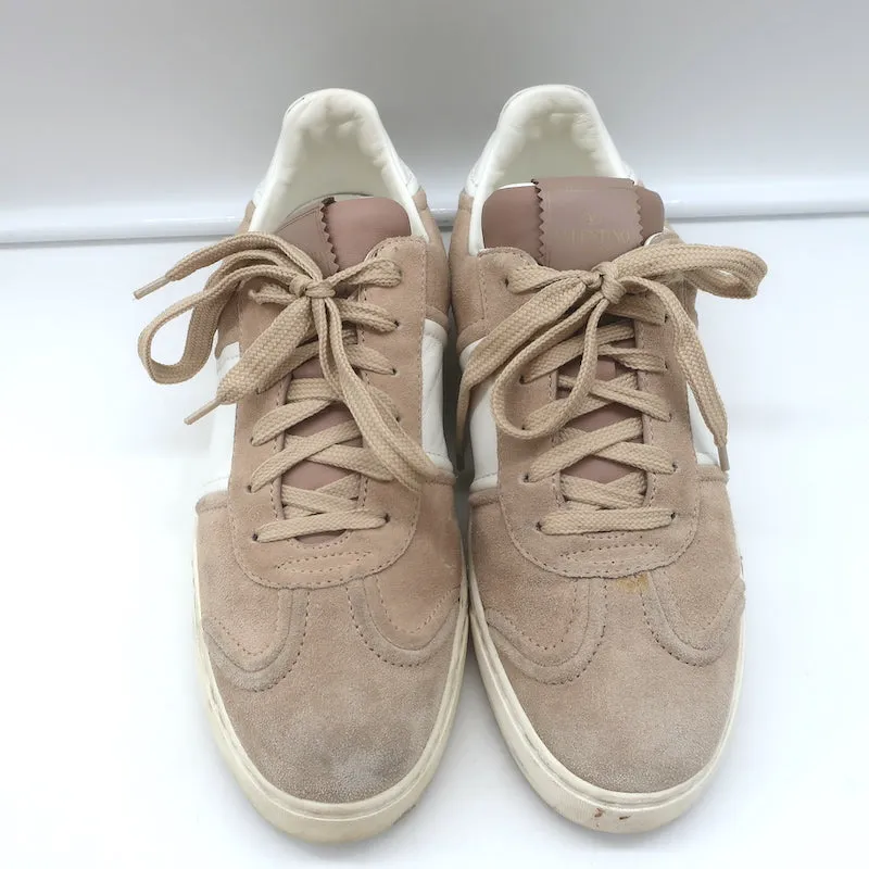 Valentino Flycrew Low Top Sneakers Blush Suede Size 38.5
